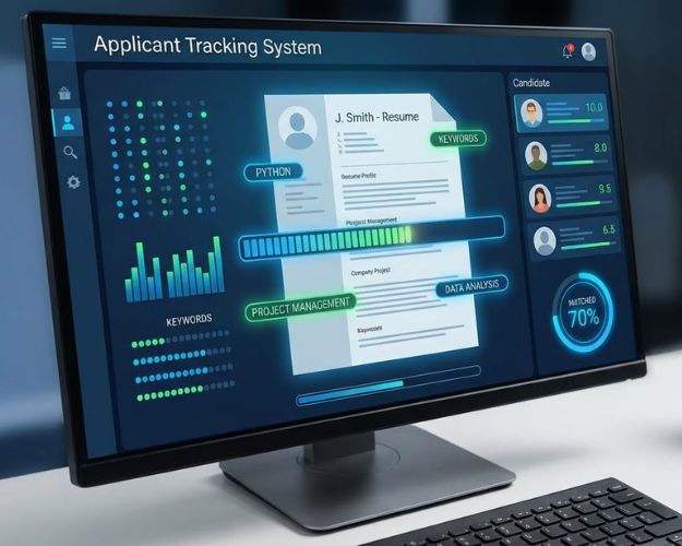 Online job application process on a career website